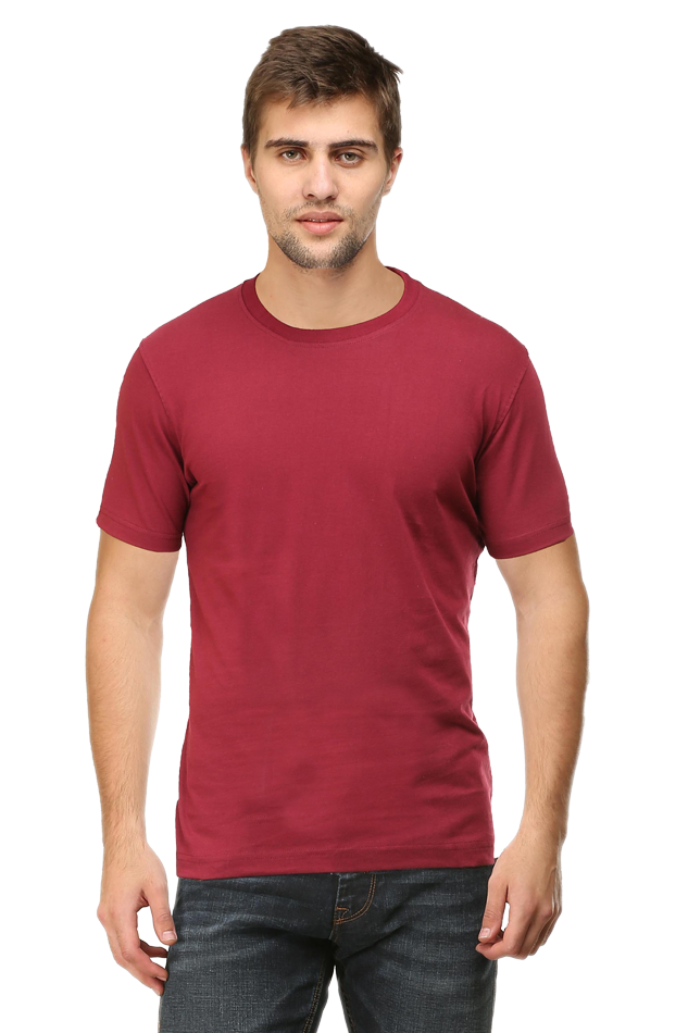 Plain Maroon T Shirt For Men - Curious Case Clothing