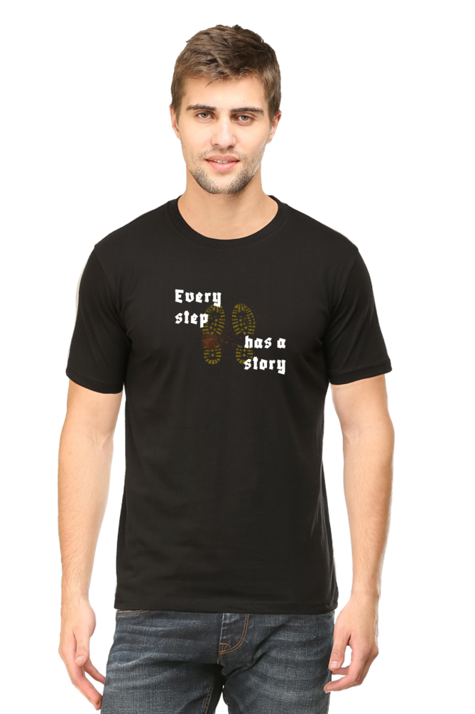 Every Step Has A Story Classic Fit Men's T Shirt - Curious Case Clothing