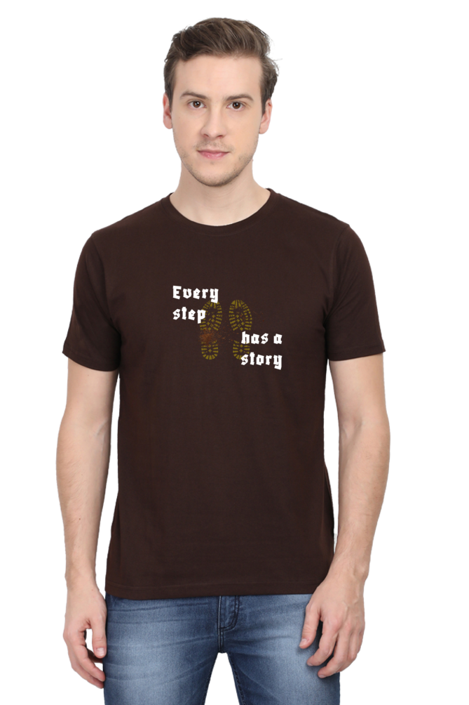 Every Step Has A Story Classic Fit Men's T Shirt - Curious Case Clothing