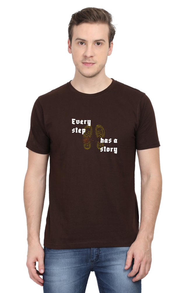 Every Step Has A Story Classic Fit Men's T Shirt - Curious Case Clothing