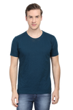 Plain Petrol Blue T Shirt For Men - Curious Case Clothing
