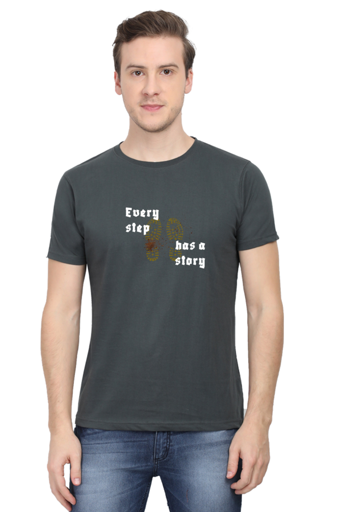 Every Step Has A Story Classic Fit Men's T Shirt - Curious Case Clothing