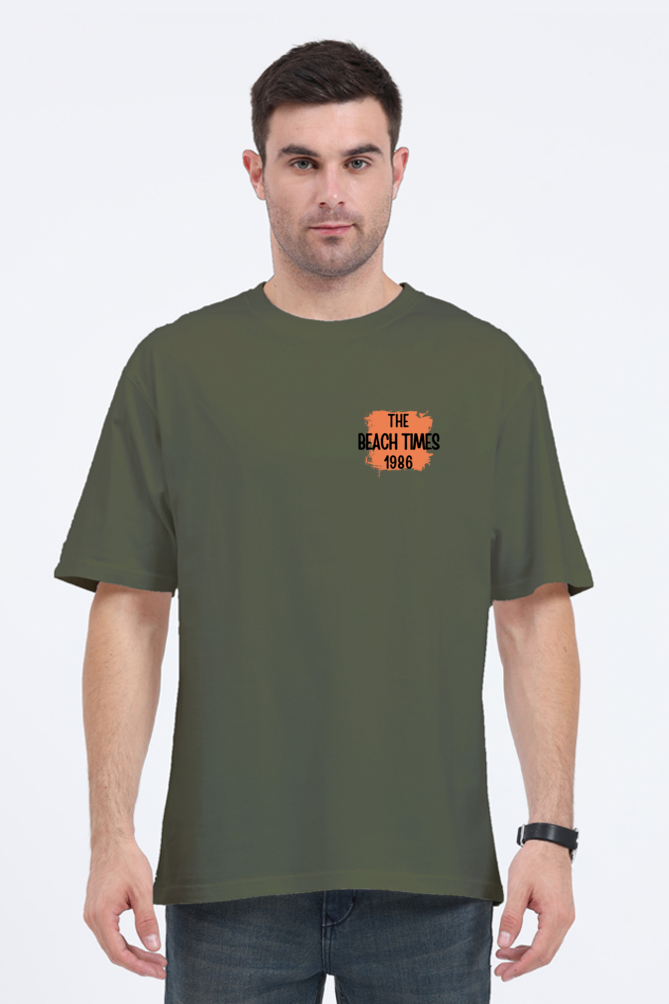 The Beach Times 1986 Oversized T Shirt for Men - Curious Case Clothing