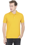 Mustard Yellow Polo T Shirt For Men - Curious Case Clothing