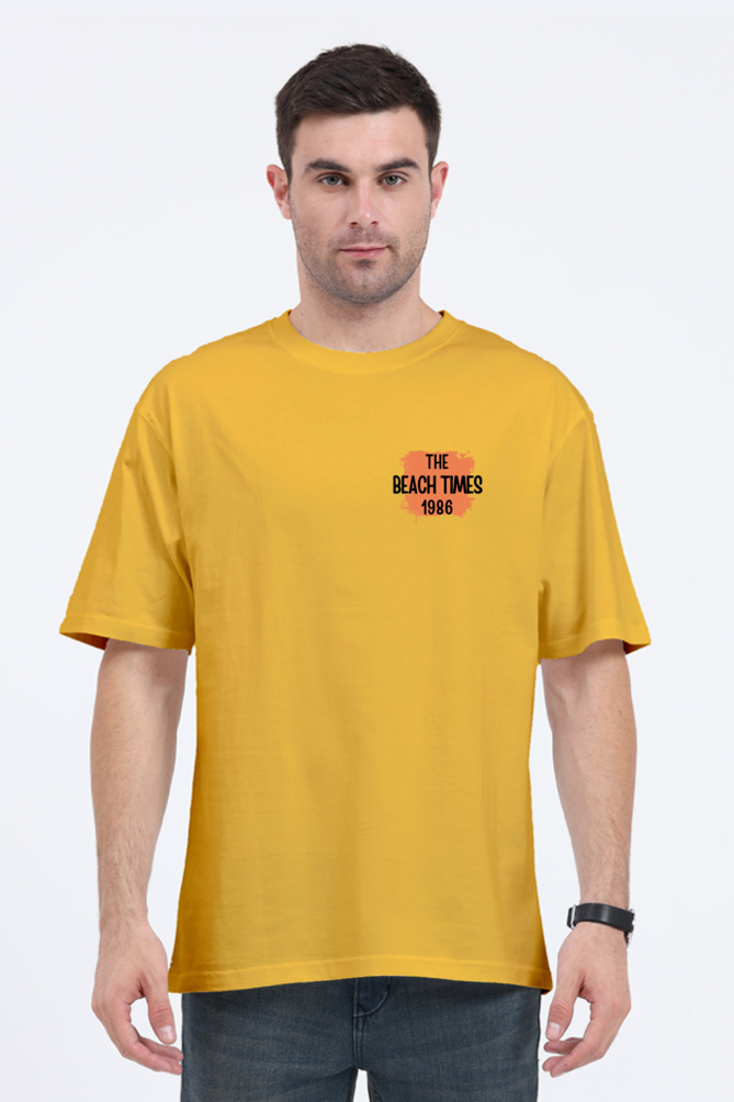 The Beach Times 1986 Oversized T Shirt for Men - Curious Case Clothing
