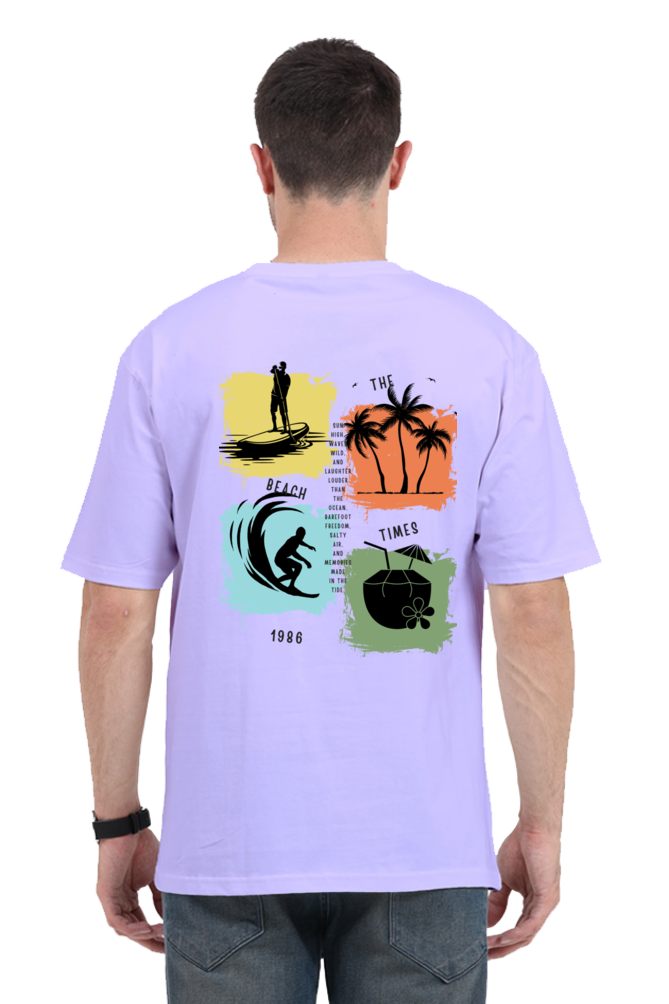 The Beach Times 1986 Oversized T Shirt for Men - Curious Case Clothing