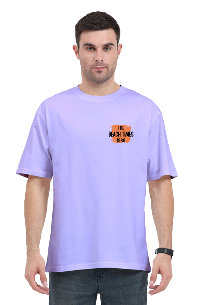 The Beach Times 1986 Oversized T Shirt for Men - Curious Case Clothing