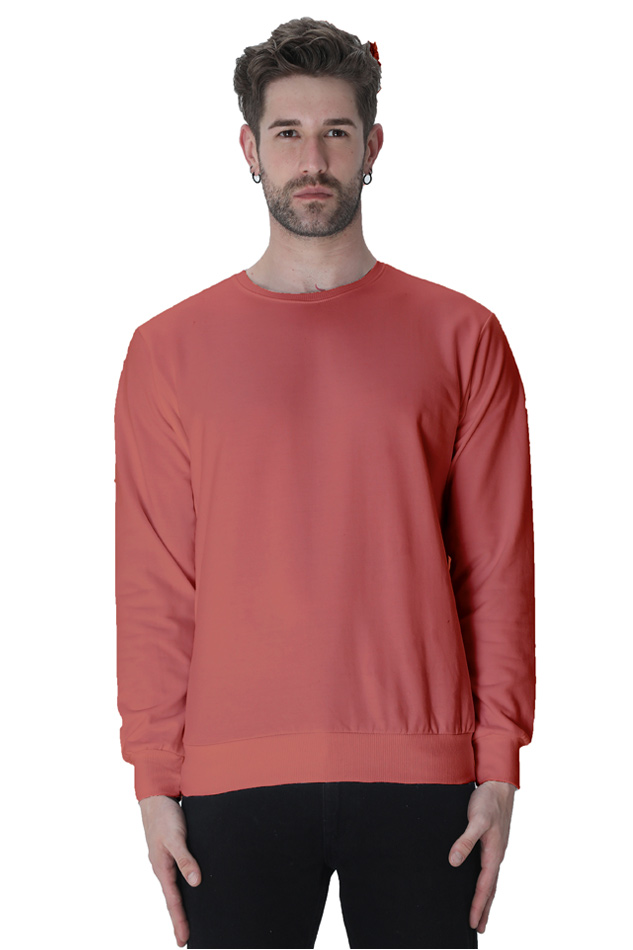 Men's Sweatshirt - Coral - Curious Case Clothing