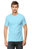 Plain Baby Blue T Shirt For Men - Curious Case Clothing