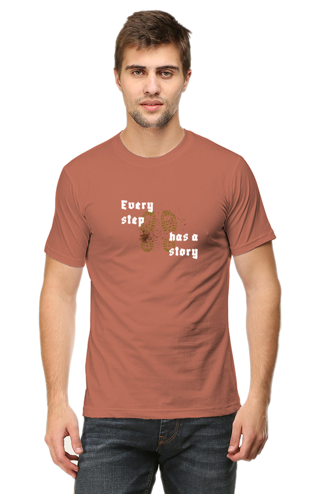 Every Step Has A Story Classic Fit Men's T Shirt - Curious Case Clothing