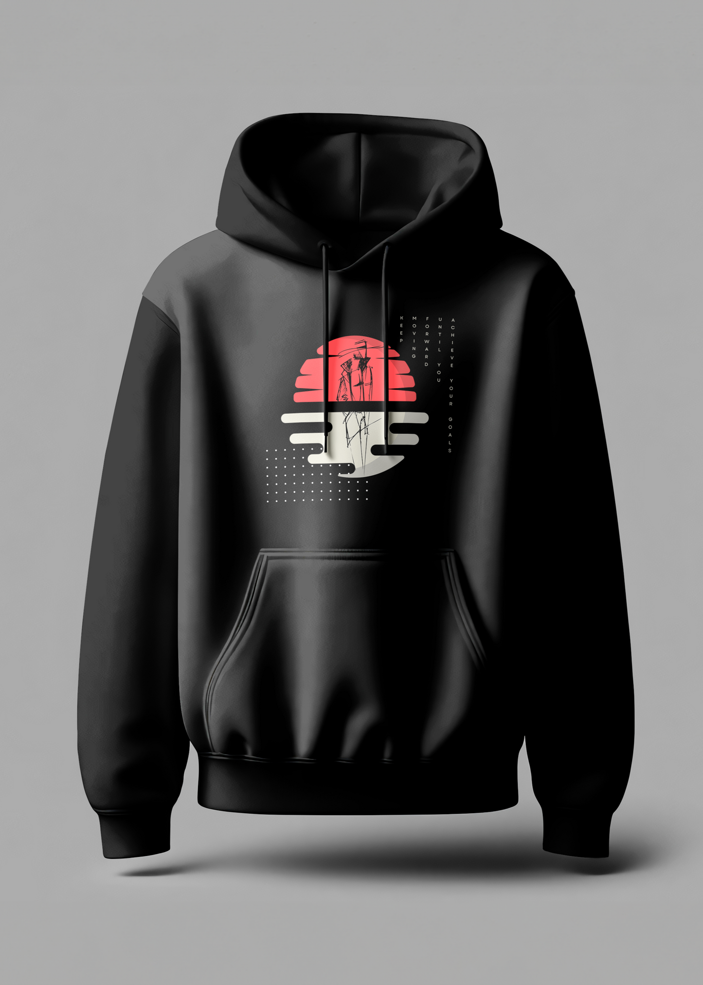 Just Keep Moving Forward Men's Hoodie - Black - Curious Case Clothing
