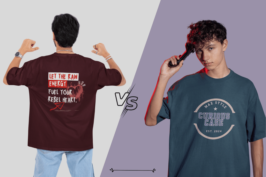 Men wearing Oversized vs Baggy T-Shirts – What’s the Difference in Style & Fit?