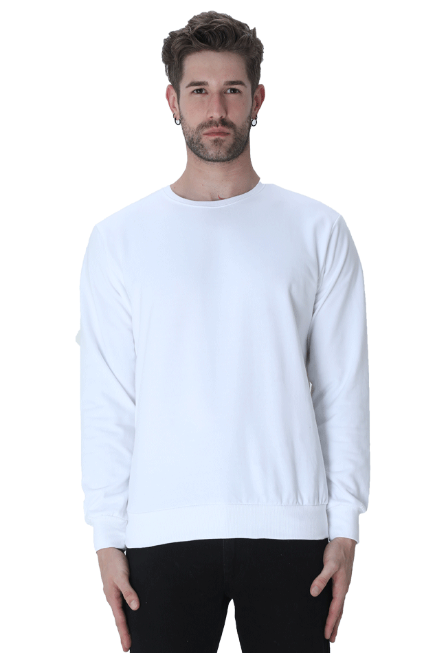 Men's Sweatshirt - Solid White