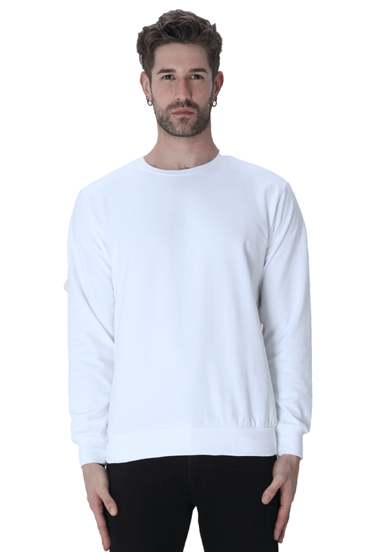 Men's Sweatshirt - Solid White