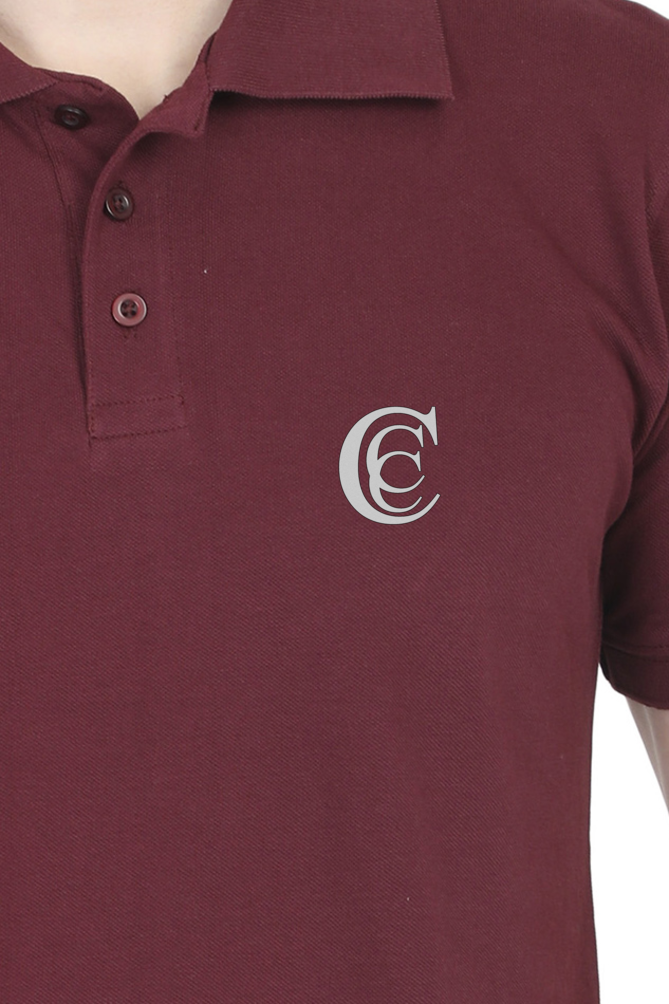 Classic Embroidery Maroon Polo T-Shirt For Men - Curious Case Clothing