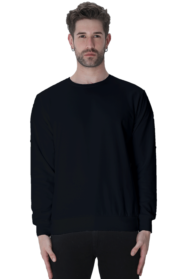 Men's Sweatshirt - Solid Black