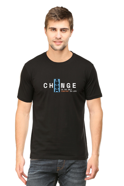 Change Is Constant Regular Fit T Shirt for Men