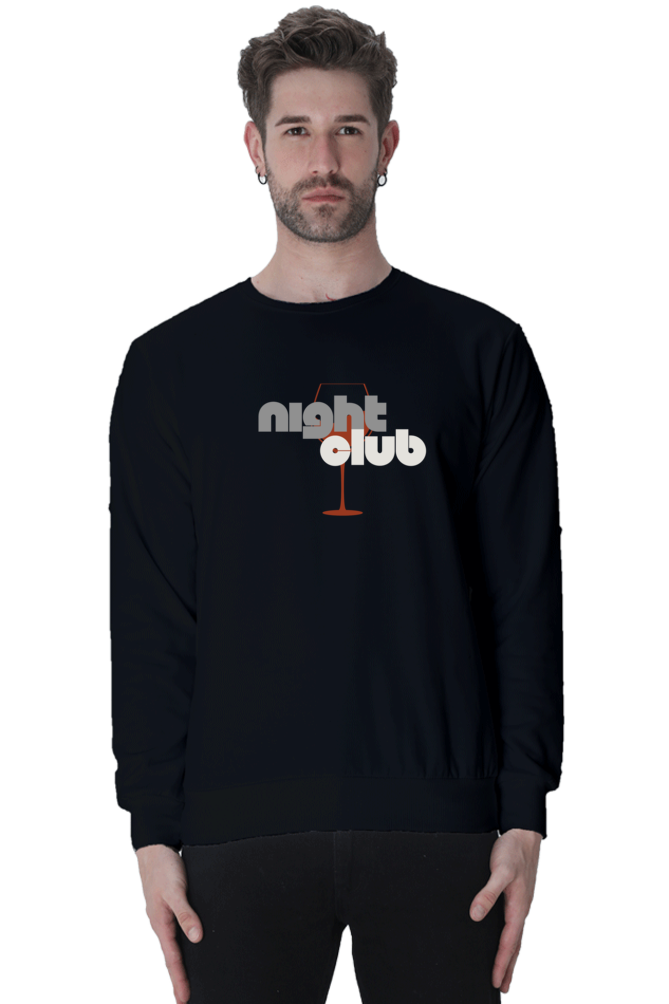 The Night Club Printed Sweatshirt for Men