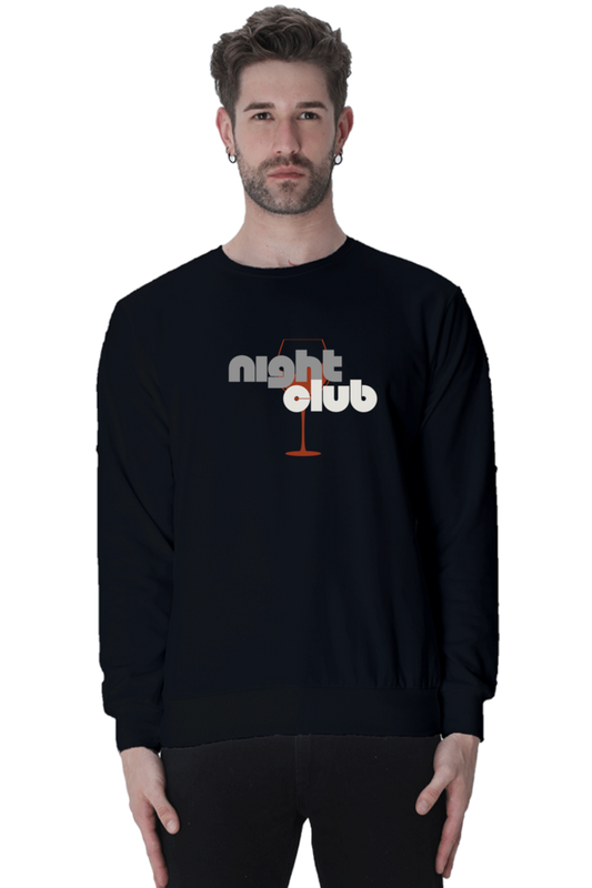 The Night Club Printed Sweatshirt for Men