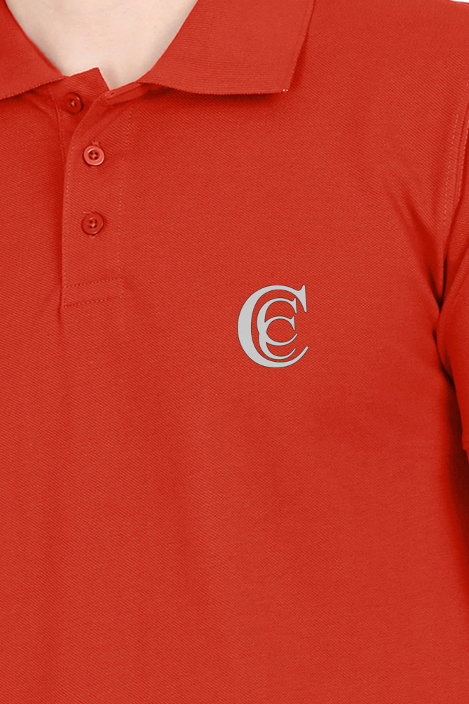 Classic Embroidery Brick Red Polo T-Shirt For Men - Curious Case Clothing