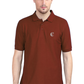 Classic Embroidery Brick Red Polo T-Shirt For Men - Curious Case Clothing