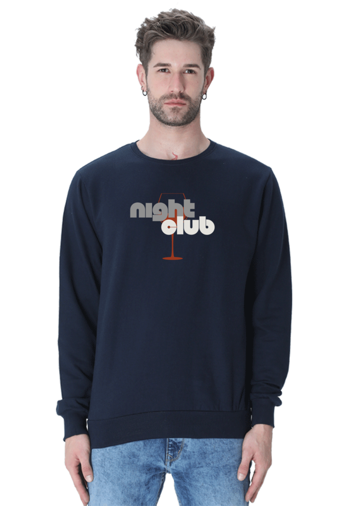 The Night Club Printed Sweatshirt for Men