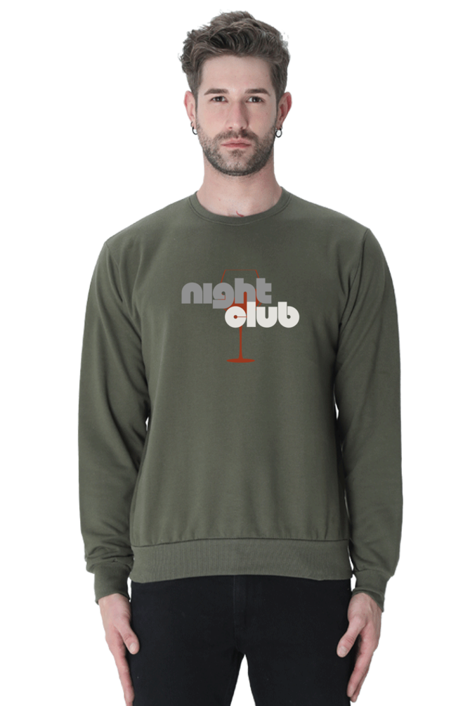 The Night Club Printed Sweatshirt for Men