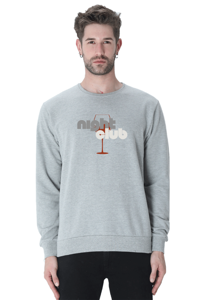 The Night Club Printed Sweatshirt for Men