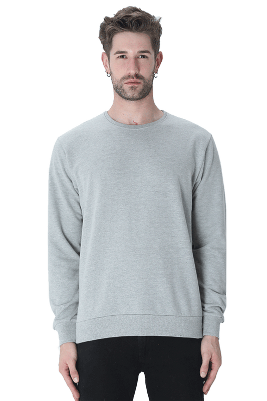 Men's Sweatshirt - Solid Grey Melange