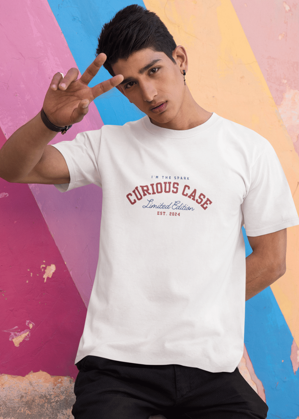 Limited Edition Curious Case Classic Crew Neck T-Shirt for Men - Curious Case Clothing