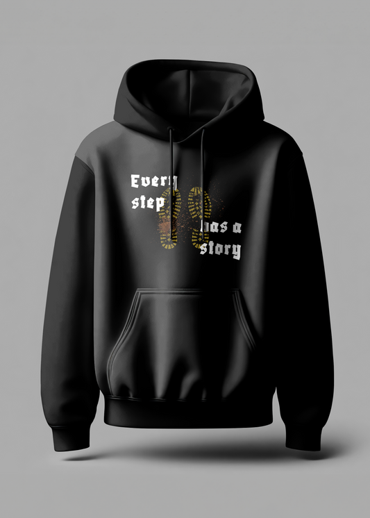 Every Step Has A Story Men's Hoodie - Black