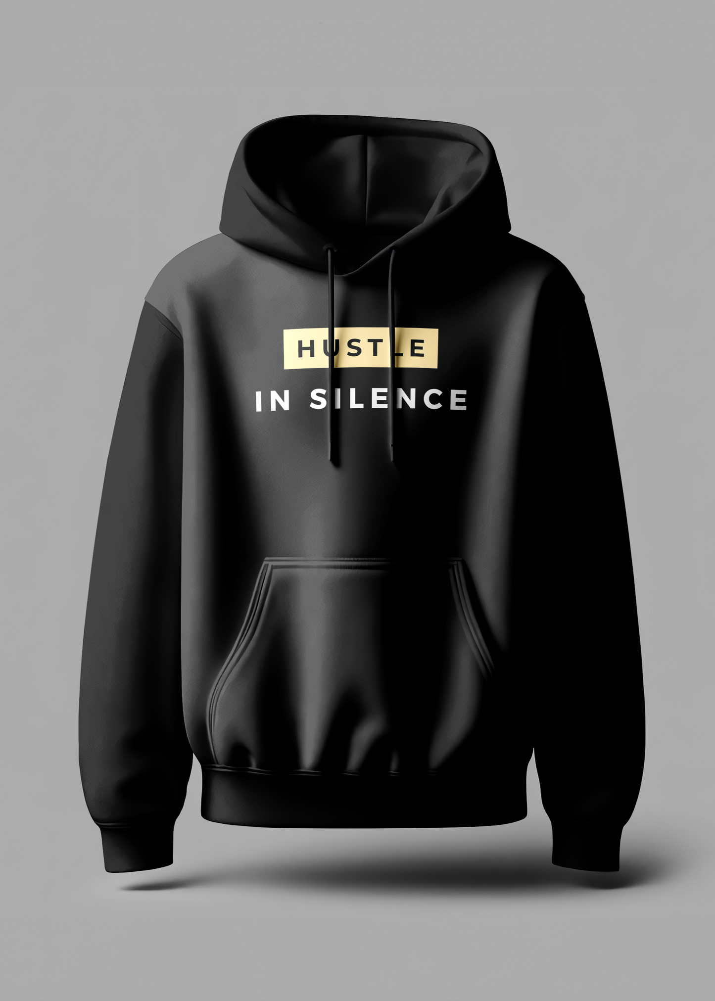 Hustle In Silence Men's Hoodie - Black