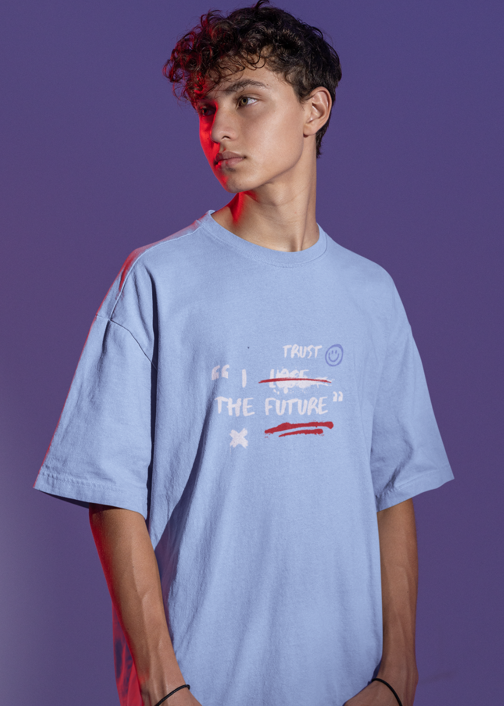 I Trust The Future Oversized T Shirt for Men - Curious Case Clothing