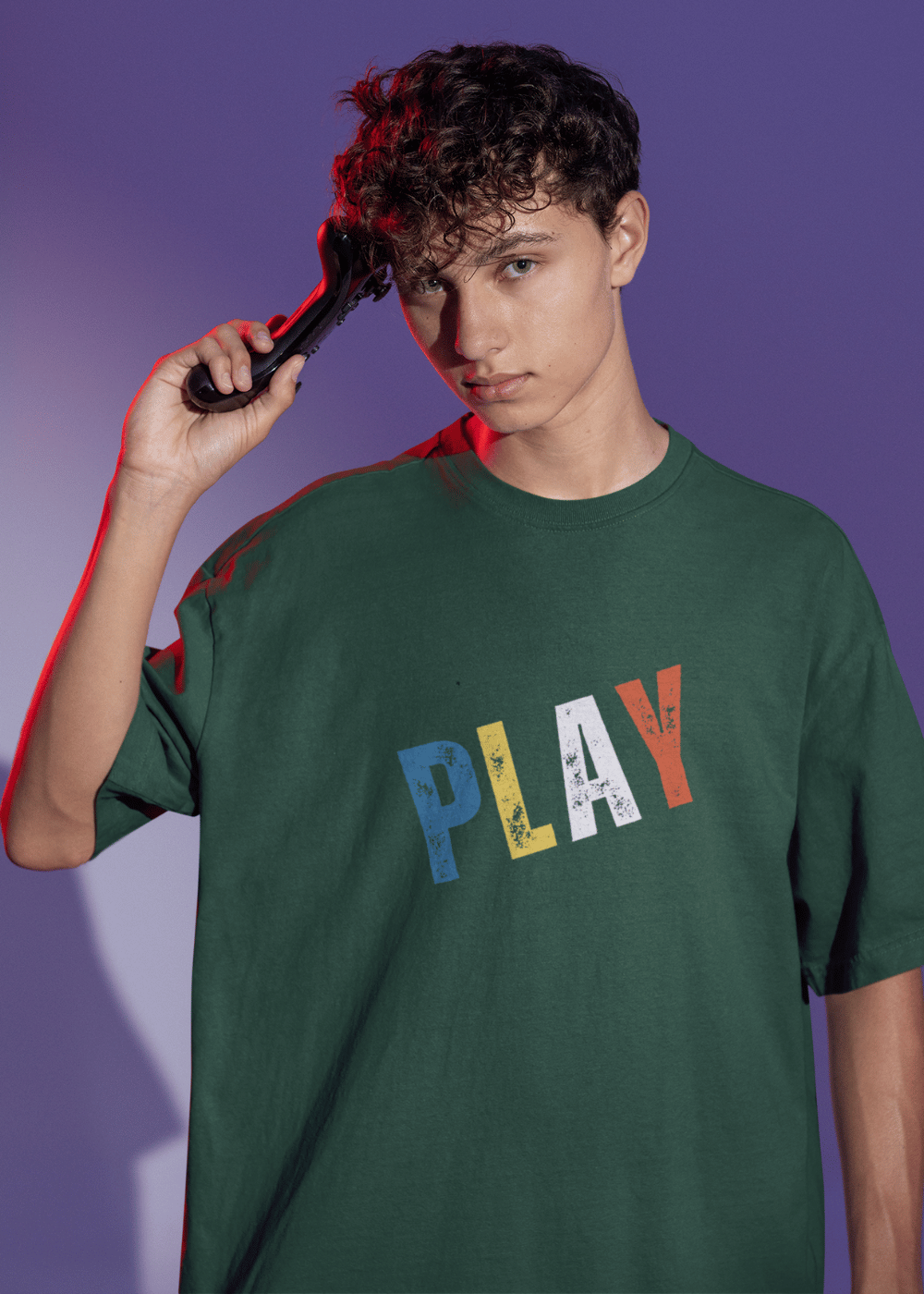 PLAY Oversized T Shirt for Men - Curious Case Clothing
