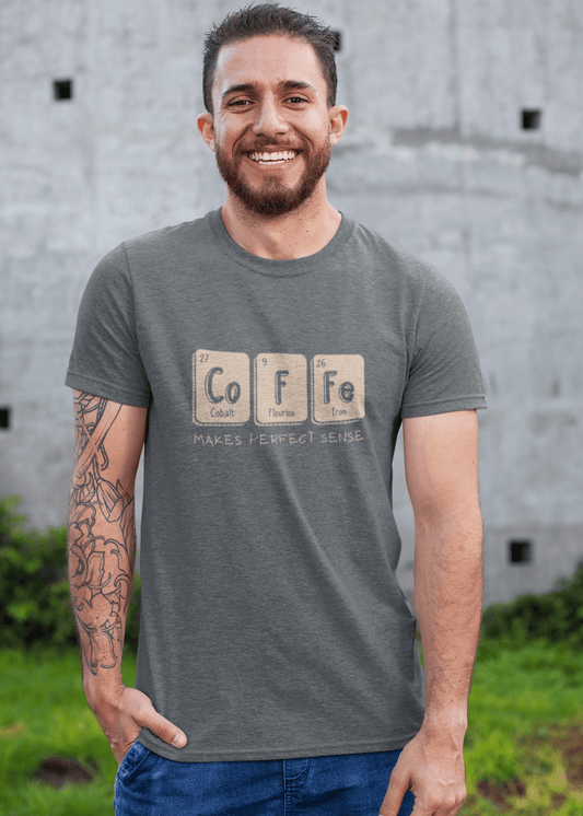 Scientific Coffee Classic Crew Neck T-Shirt for Men - Curious Case Clothing