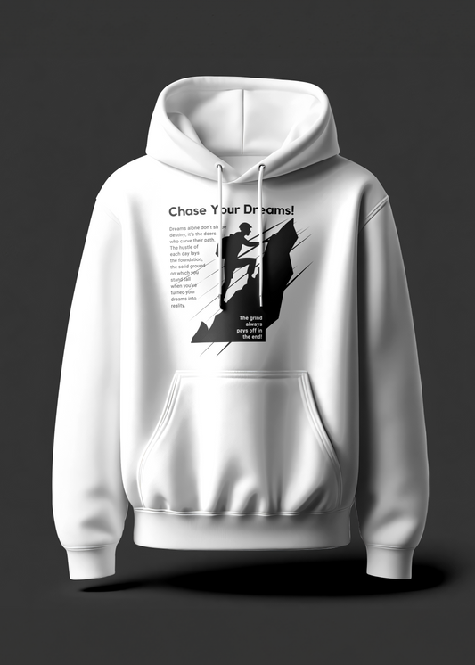 Chase Your Dreams Men's Hoodie - White