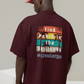 Peace In Stillness Live Large Oversized T Shirt for Men - Curious Case Clothing